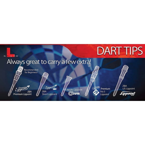 Lstyle Dart Tips: Original Lippoint - Soft Tip Dart Points - 2BA Thread - Regular Length - 2 Tone Orange