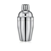 Lsupdaol 1 Pcs Bar Cocktail Shaker Professional Stainless Steel Martini Drink Mixer with Built-in Strainer for Bartending No Leaks Boston Shaker for Bar Party Drink Mixing Tool(8 oz,Silver)