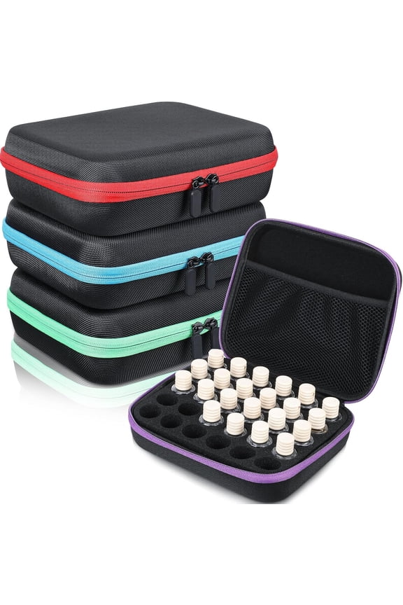 1 Pcs Essential Oils Storage Bag, 30 Bottles EVA Essential Oils Carrying Case Liquid Organizer Boxes Carrying Travel Case with Foam Insert and Handle Holds 5-15 ml