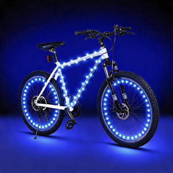 Lsupdaol Waterproof LED Bike Wheel Lights Battery Powered Blue