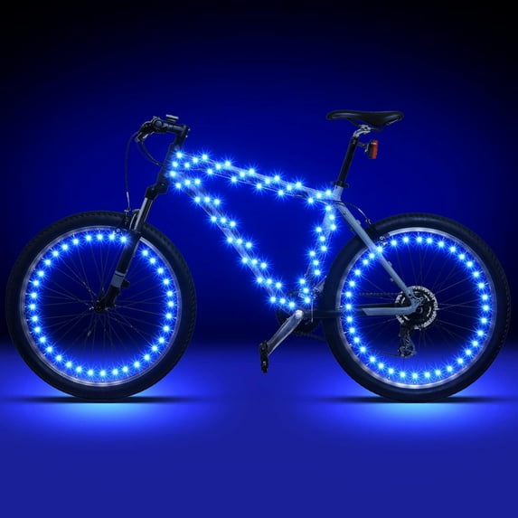 Lsupdaol 1 Pcs LED Bike Lights for Night Riding Bicycle Frame and Wheel Lights Battery Powered Bike Accessories Gifts for Adults Riding at Night