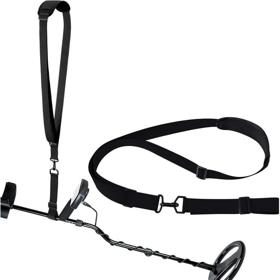 Lsupdaol 1 Pcs Metal Detector Shoulder Strap Adjustable for Metal Detector Detecting Gold, Coin(Black, Gray)