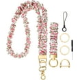 thumbnail image 1 of Lsupdaol 1 Set Scrunchie Lanyard for ID Badges Wrist and Neck Lanyard Set Scrunchie Keychain Wristlet, 1 of 7