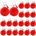 thumbnail image 1 of Lsupdaol 10 Pcs Cheer Team Gifts Faux Pom Pom Keychain Gifts Bulk with Tassel for Cheer Team Sport Accessory, 1 of 13