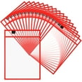 thumbnail image 1 of Lsupdaol 10 Pcs Dry Erase Pocket Sleeves Job Ticket Holders Back to School Reusable Clear Pocket Sleeves Hanging Sheet Protectors for Teacher School Classroom Work Supplies 9 x 12''(Red), 1 of 6