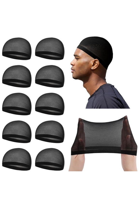 10 Pcs Stocking Wave Cap for Men Adult Stretchy Nylon Skull Wave Lightweight Beanie Caps Waves for Man Women