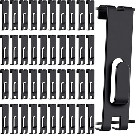 Lsupdaol 10 Pieces Gridwall Hooks Hangers Notch Display Hooks Utility Gridwall Hanging Hooks Accessories for Picture Photo Frame Painting Artworks Panel Office Home Grid Panel (Black)