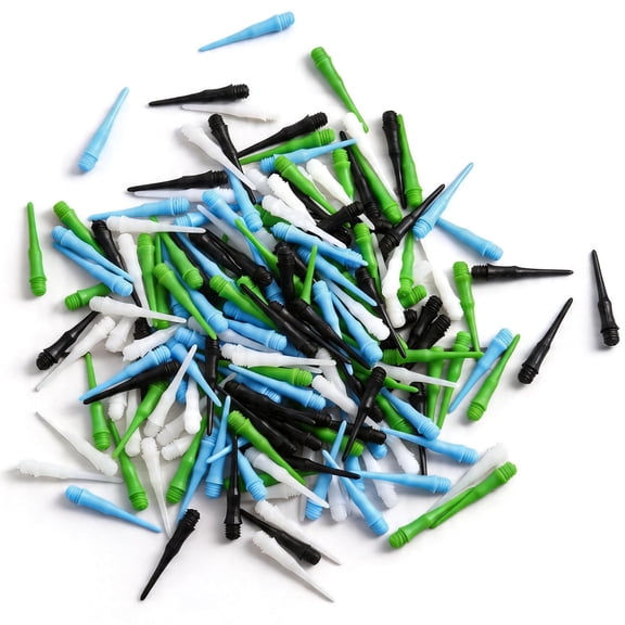 Lsupdaol 100 Pack 2BA Thread Soft Tip Dart Points Plastic Replacement Dart Tips Soft Tip Dart Tips Dart Accessories for Tip Darts