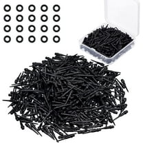 Lsupdaol 100 Pieces 2BA Thread Plastic Dart Tips Points and 600 Pieces Rubber O Ring with a Storage Box for Dart Shaft Part Replacement