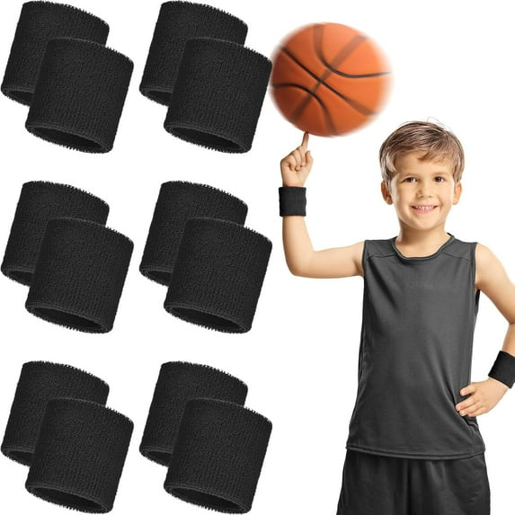 Lsupdaol 12 Pack Wrist Sweatbands for Men and Women, Sports Wristbands, Tennis Sweatbands, Moisture Wicking Wristband for Working Out, Football, Basketball, Sports