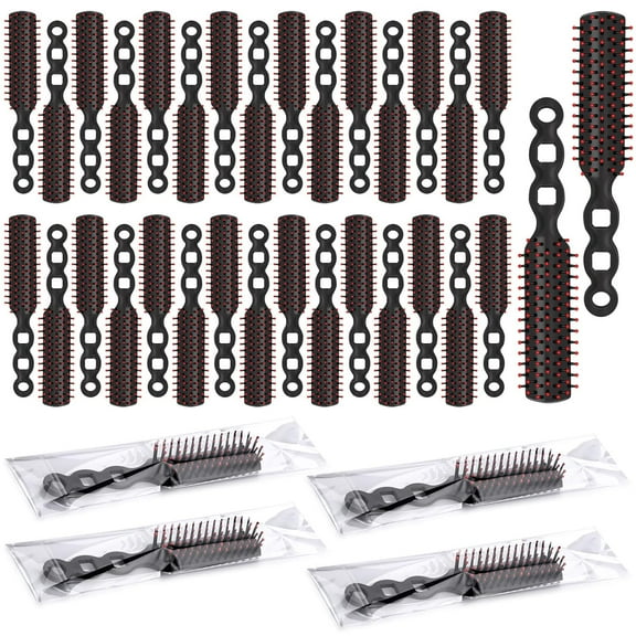 Lsupdaol 12 Pcs Hair Brushes in Bulk for Homeless, Nylon Bristles Vent Hair Brush for Curly Wavy Hair Blow Drying Styling Detangling Suitable for Shelter, Hotel