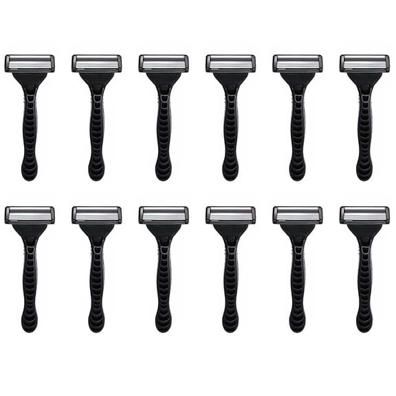 Lsupdaol 12 Pcs 5-Blade Disposable Razors for Men Sensitive Skin Smooth Shave