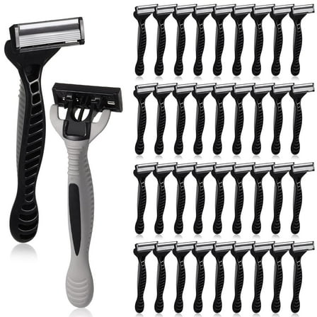 Lsupdaol 12 Pcs Men's Disposable Razors Bulk 5-blade Blade Razors for Men Set Sensitive Skin Razor Disposable Head Razor for a Smooth and Comfortable Shave