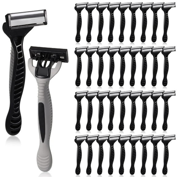 Lsupdaol 12 Pcs Men's Disposable Razors Bulk 5-blade Blade Razors for Men Set Sensitive Skin Razor Disposable Head Razor for a Smooth and Comfortable Shave