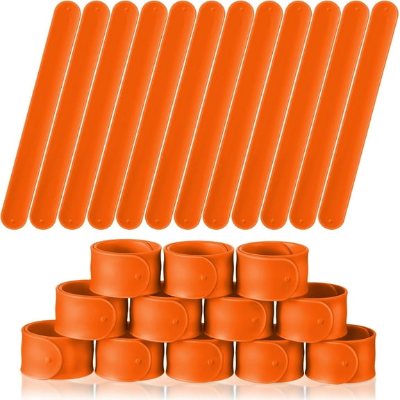 Lsupdaol 12 Pcs Silicone Slap Bracelets DIY Slap Bands Party Favors Bulk Blank Soft Wristband Wrist Snap Band for Craft Project DIY Painting Birthday Party Halloween Christmas