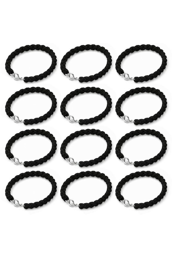 12 Pcs Elastic Military Boot Blousing Straps with Metal Hooks Black