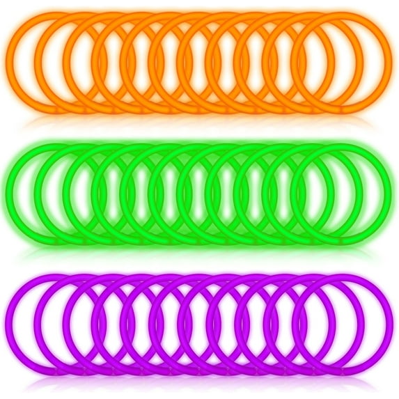 Lsupdaol 120 Glow Sticks Bulk Party Favor Pack - Halloween Glow in the Dark 8" Necklaces and Bracelets With Connector - Neon for Adult Christmas Birthday Party