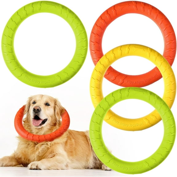 Lsupdaol 2 Pack Dog Toy Dog Training Ring for Outdoor Aggressive Durable Pet Chewers Fetch Toys Flying Disc Floating Puppy Ring for Large Medium Puppy Training and Teeth Cleaning