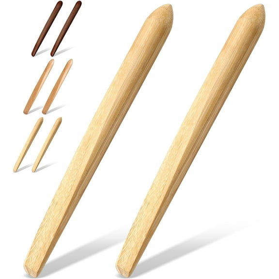 Lsupdaol 2 Pcs 11 Inch Wooden Sourdough Bread Mixing Stir Stick Spurtle Bread Making Tools Wooden Paddle Stirring Stick for Kitchen Cooking