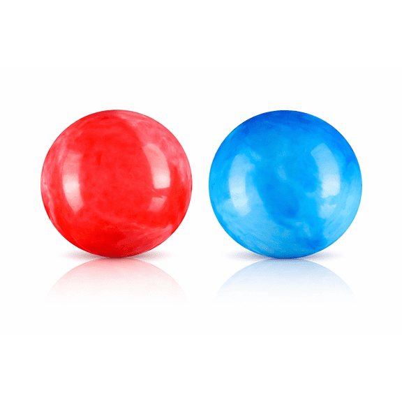 Lsupdaol 2 Pcs 8.5 Inch Large Marbleized Bouncy Balls Colorful Inflatable Balls for Adults Pet Party Supplies Beach Playground PVC(8.5 Inch,Red,Blue)