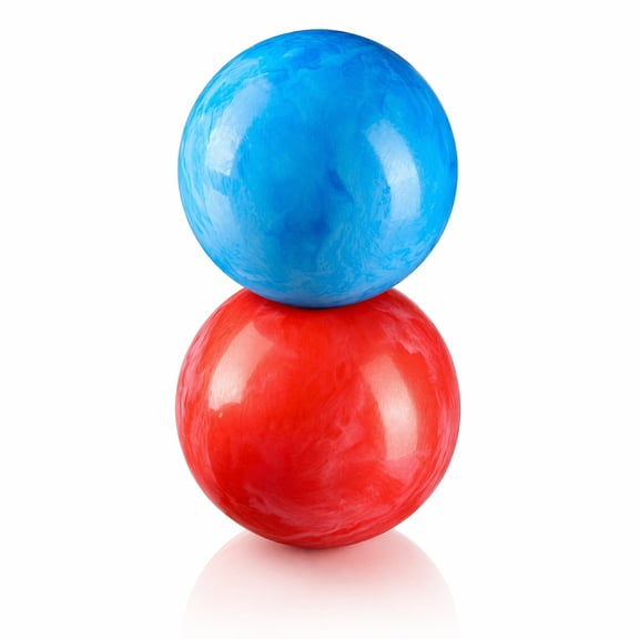 Lsupdaol 2 Pcs 8.5 Inch Large Marbleized Bouncy Balls Colorful Inflatable Balls for Adults Pet Party Supplies Beach Playground PVC(8.5 Inch,Red,Blue)