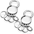 thumbnail image 1 of Lsupdaol 2 Pcs Detachable Key Spider Key Chain Accessory with 4 Split Rings Buckle Waist Hanging Name Round Keychain Metal Keychain Ring Holder for Unisex Women Men, 1 of 6