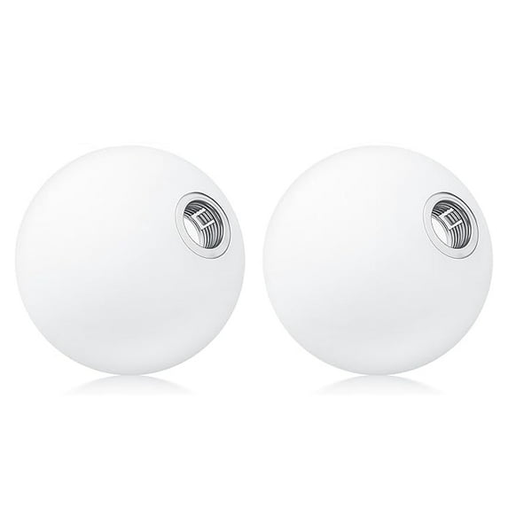Lsupdaol 2 Pcs Glass Globe Replacement for G9 Bulb Lighting Replacement Glass Lampshade 4 Inch Light Bulb Cover Light Fixtures, 0.8 Inch Fitter (Milky White)