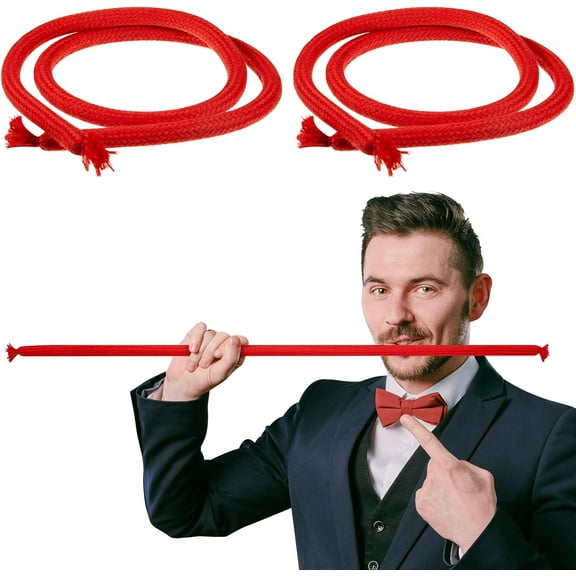 Lsupdaol 2 Pcs Magic Trick Rope Magic Tricks Stiff Rope Flexible Comedy Stage Close up Trick Illusion Gimmick Props for Comedy Stage Beginner