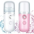 thumbnail image 1 of Lsupdaol 2 Pieces Nano Facial Mister 30 ml Mini Face Humidifier Portable Facial Sprayer USB Rechargeable Handy Skin Care Machine for Face Hydrating, Daily Makeup (Dark Pink and White), 1 of 11