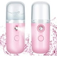thumbnail image 1 of Lsupdaol 2 Pieces Nano Facial Mister 30 ml Mini Face Humidifier Portable Facial Sprayer USB Rechargeable Handy Skin Care Machine for Face Hydrating, Daily Makeup (Pink), 1 of 11