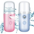 thumbnail image 1 of Lsupdaol 2 Pieces Nano Facial Mister 30 ml Mini Face Humidifier Portable Facial Sprayer USB Rechargeable Handy Skin Care Machine for Face Hydrating, Daily Makeup (Blue and Dark Pink), 1 of 12