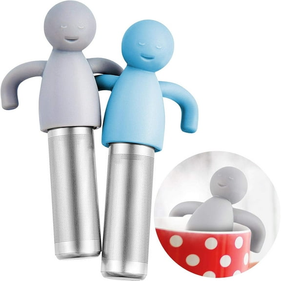 Lsupdaol 2 Pieces Tea Infuser for Loose Tea Cute Fine Mesh Tea Strainer Stainless Steel Tea Filter Ball Tea Diffuser Steeper for Teacups Teapots