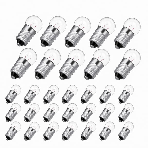 Lsupdaol Incandescent 1.5 Watts Warm White Miniature Screw Base Light Bulbs, E10 Socket Replacement 20 Pack