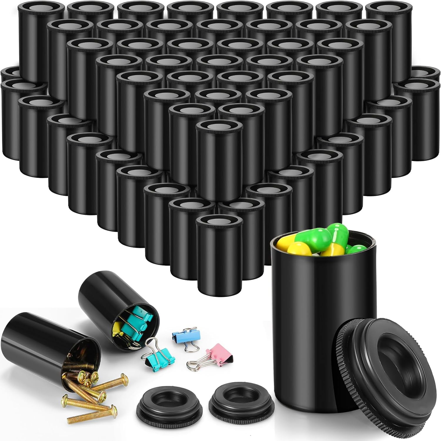Lsupdaol 20 Pieces Plastic Film Canister Holder 35 mm Empty Camera Reel ...