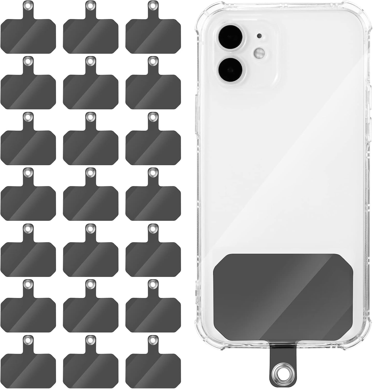 Lsupdaol 24 Pcs Phone Lanyard Tab Universal Phone Tether Patches TPU  Replacement Patches Compatible Telephone Case Cell Smartphone Case Safety  Lanyard ...