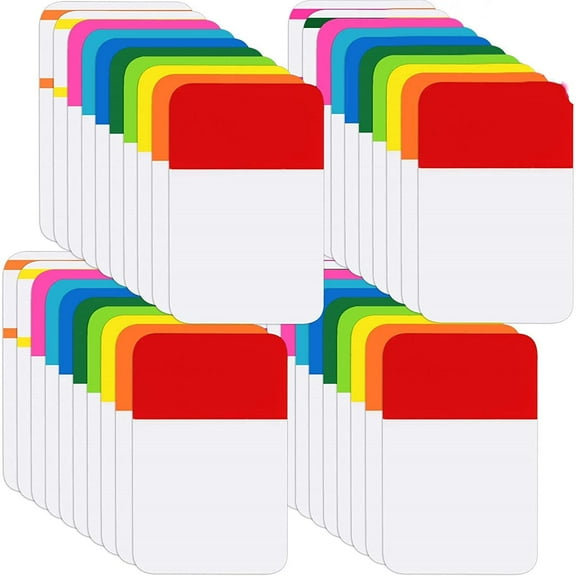Lsupdaol 240 Pieces File Tabs Sticky Index Tabs, Writable and Repositionable Filing Tabs Flags for Pages or Book Markers, Reading Notes, Classify Files, 40 Sets (12 Colors, 1 Inch)