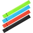 thumbnail image 1 of Lsupdaol 4 Pcs 14. 2 x 0. 8 Inch Replacement Heart Rate Monitor Band, Soft Heart Rate Armband Strap, Theory Fitness Adjustable (Black, Orange, Green, Blue), 1 of 6