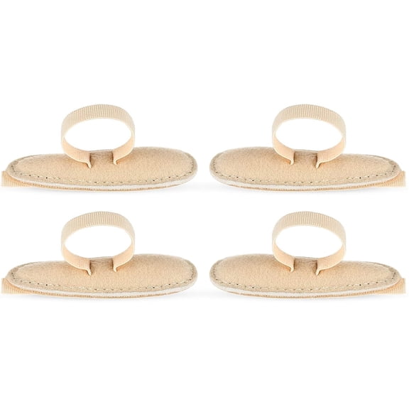 Lsupdaol 4 Pcs Hammer Toe Crest Cushion Soft Straightener Buttress Pads Splint Reduces Pressure from Calluses and Hammer Toes, Medium, Right, Left
