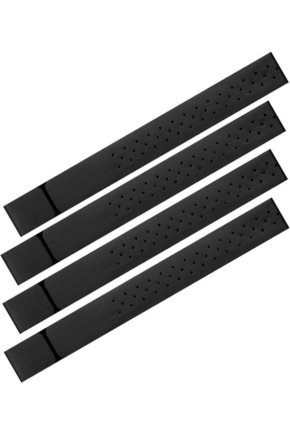 4 Pcs Replacement Heart Rate Monitor Band, Soft Heart Rate Armband Strap, Theory Fitness Adjustable(0.8 x 14.2 Inch,Black)