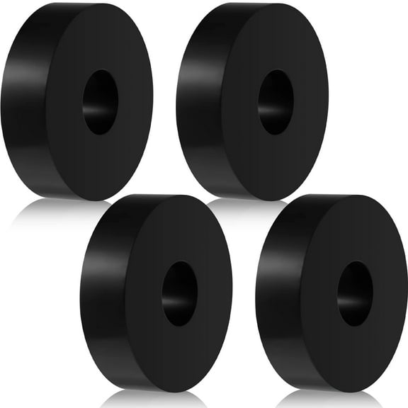 Lsupdaol 4 Pcs Rubber Isolation Pads Thick Rubber Washers 1.5 Inch OD 0.5 Inch ID 0.4'' Thick Mechanical Vibration Damping Pads Anti Vibration Isolation Isolator Washer