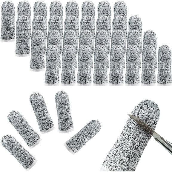 Lsupdaol 40 Pieces Cut Resistant Finger Cots Gel Finger Guards Protectors Reusable Fingertip Covers Large Sleeve for Kitchen Food Cutting Sculpture Work Supplies
