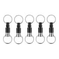 thumbnail image 1 of Lsupdaol 5 Packs Detachable Keychain Quick Release Pull Apart Key Ring with 2 Split Rings for Bag Purse Belt, 1 of 8