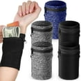 thumbnail image 1 of Lsupdaol 5 Pcs Wrist Wallet for Women Men, Zipper Wrist Pouch Purse for Running Wristband Sweatband Wallet for Running Walking Hiking Jogging Travel Events Keys Cash Napkin, 1 of 7