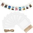 thumbnail image 1 of Lsupdaol 50 Pcs Paper Photo Frames 4x6 White Paper Picture Frame with 100 Clip 10 String Kit DIY Hanging Cardboard Photo Holder Back to School Wall Decor Wedding Home, 1 of 5