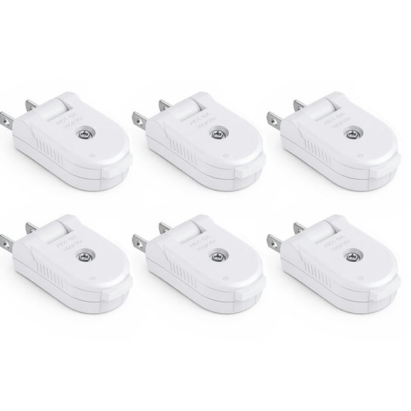 Lsupdaol 6 Pack 2 Prong Electrical Plug 6A 250V Standard Replacement Plug