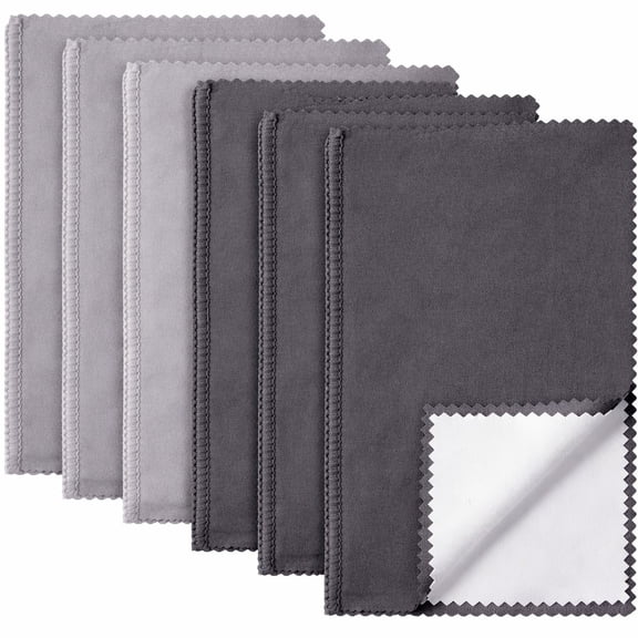 Lsupdaol 6 Pcs Silver Jewelry Polishing Cloths 6 x 8 inches Jewelry Cleaning Cloth Sterling Polish Cloths for Jewelry
