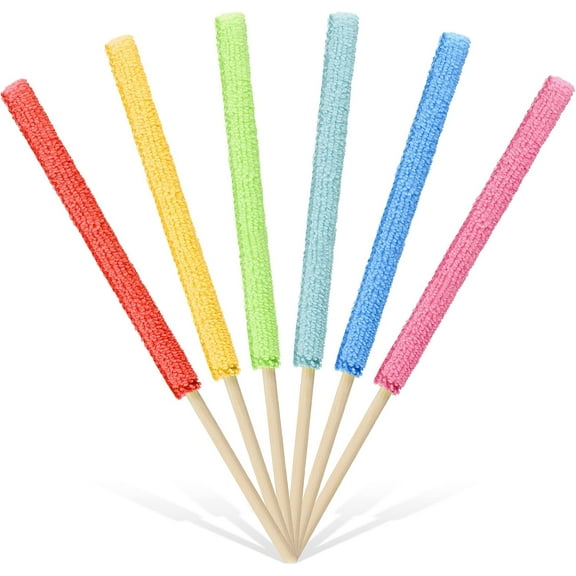 Lsupdaol 6 Pieces Microfiber Detail Duster Sticks Mini Duster Crevice Cleaning Tool Car Air Vent Cleaner Fan Cleaning Brush for Home Air Vent Window The Smallest Spaces