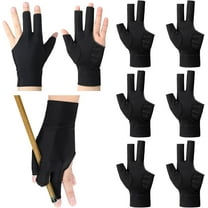 Lsupdaol 8 Pcs 3 Fingers Pool Gloves Billiards Left Hand Cue Sport Show Gloves for Women Men Billiard Shooters Carom Sports Accessories