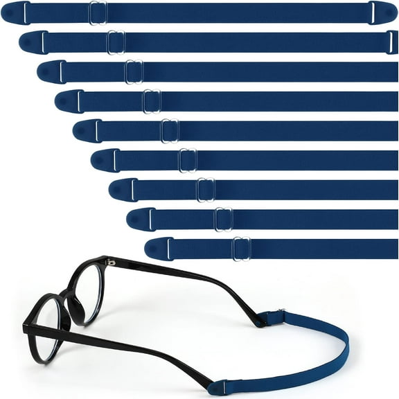 Lsupdaol 9 Pcs Kids Glasses Strap with Snap Button Elastic Adjustable Eyeglass Band Nonslip Glasses Holder for Kids Safety Eyewear Retainers for Toddler Sports Eye Glass Sunglasses Lanyard