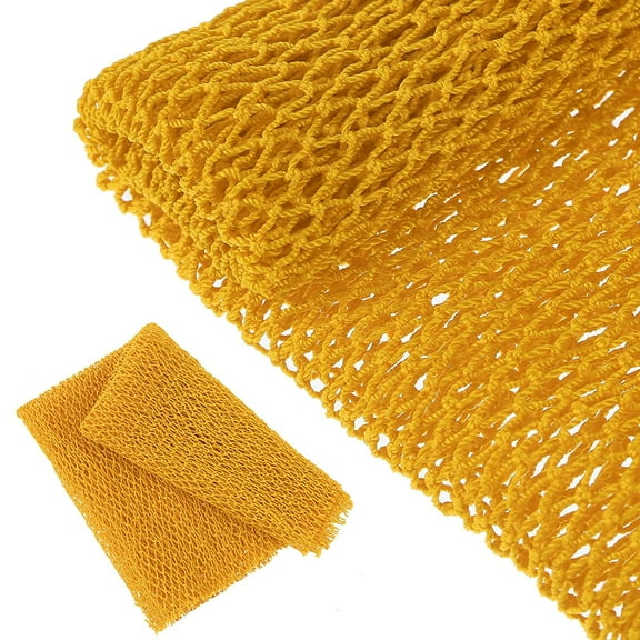 Lsupdaol African Net Sponge Long Bathing Net Shower Body Scrubber Back Scrubber Skin Smoother Bathing Sponge for Daily Use or Stocking Stuffer(Yellow)